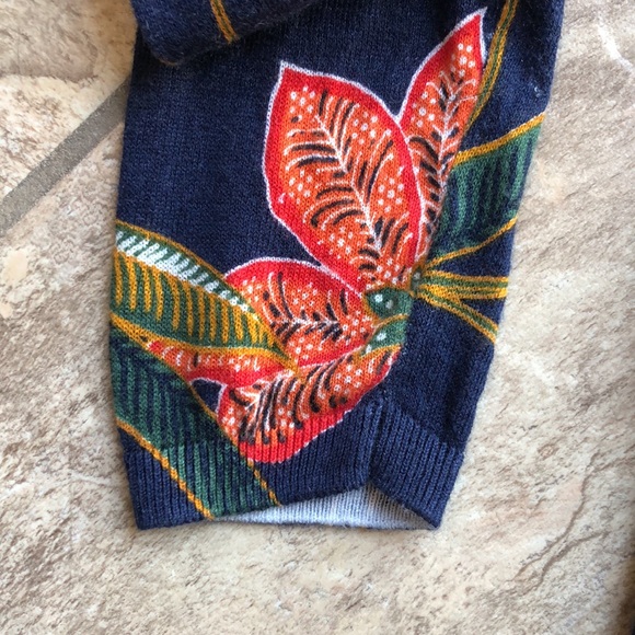 LOFT Front Tie Floral Sweater NWOT - Picture 4 of 5